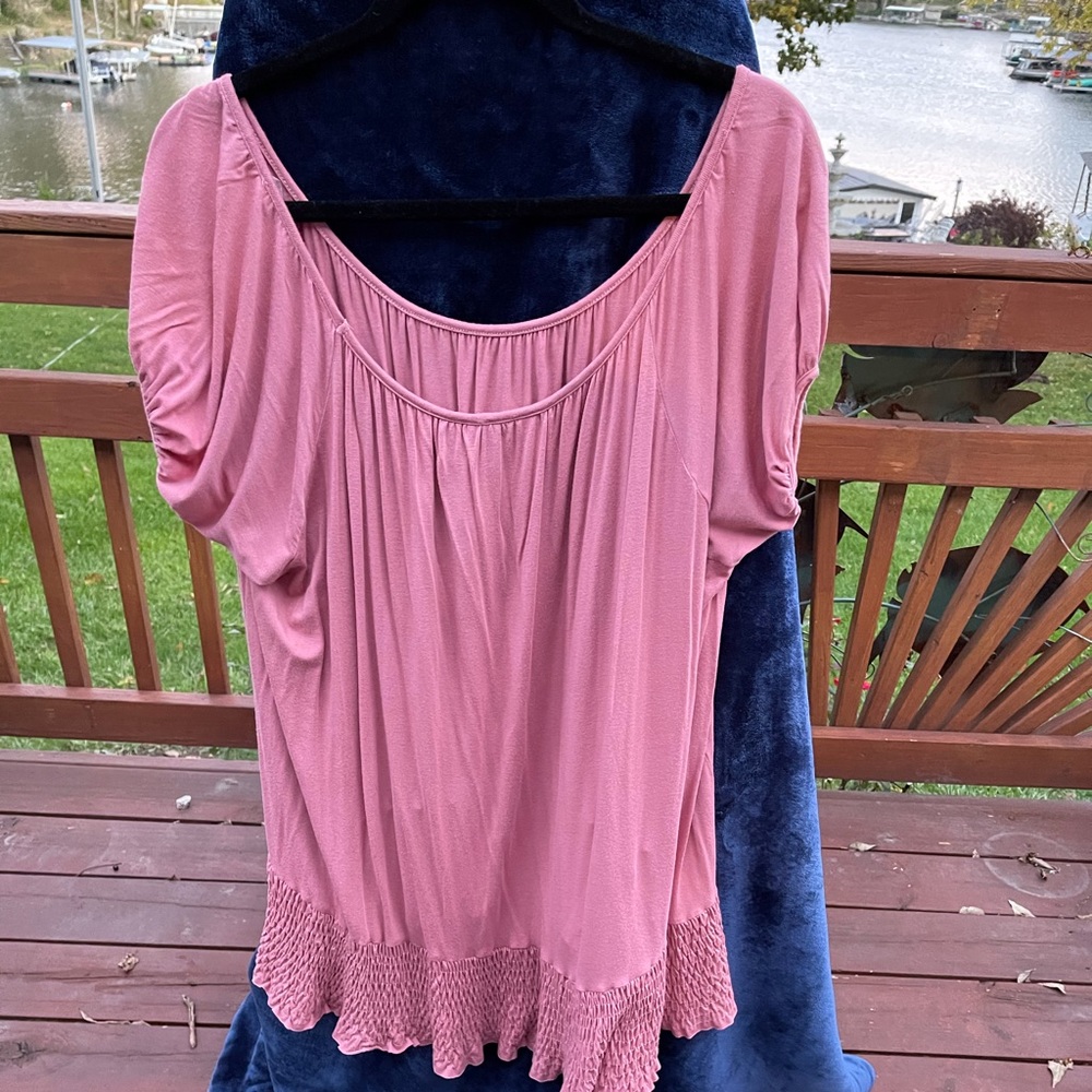 Mixit 2x flowy blouse with ruched bottom